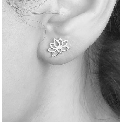 BOUCLES D'OREILLES LOTUS | ARGENT