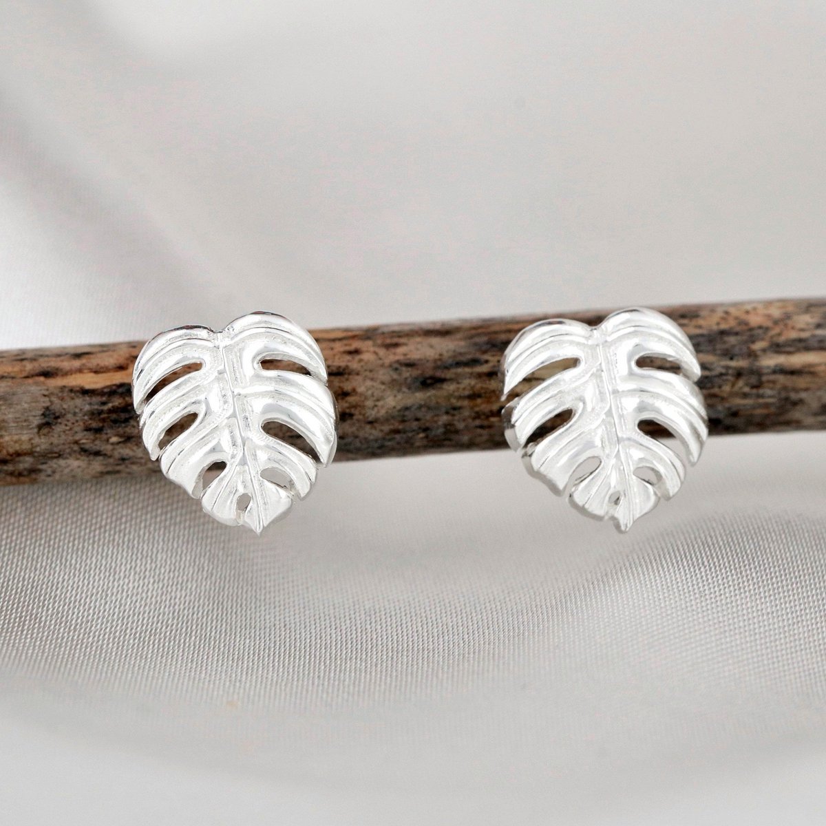 MONSTERA EARRINGS | SILVER