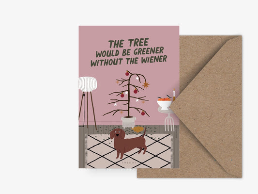 WIENER | Weihnachtliche Hunde Postkarte